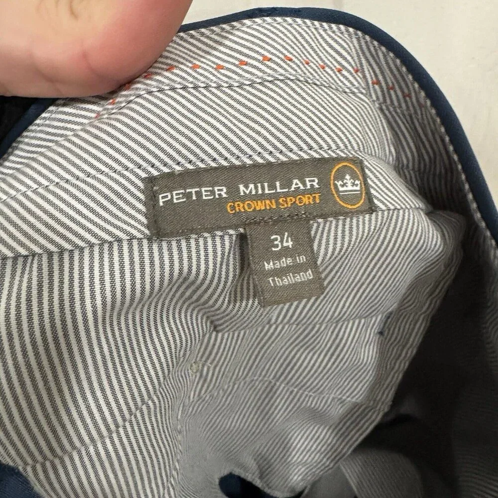 Men’s Peter Millar Crown Sport Pants  DURHAM‎ PERFORMANCE PANT Blue 34